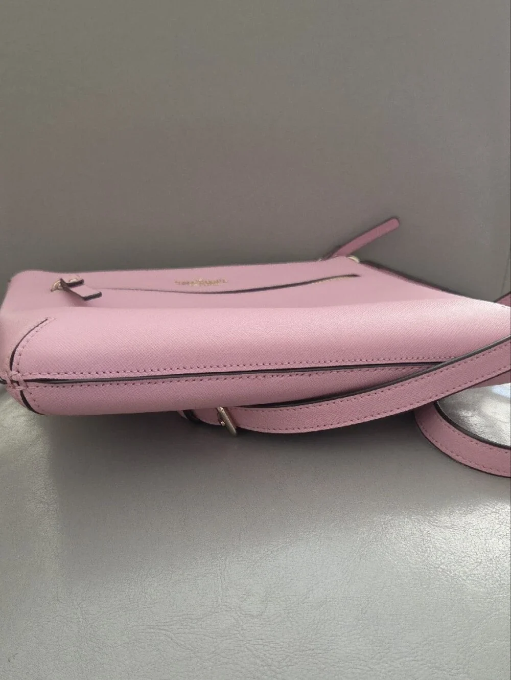 kate spade Rose Pink Saffiano Leather Crossbody with Gold Hardware